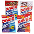 Jumbo 5.25oz bags of DAVID Sunflower Seeds With a Full Color Header Card